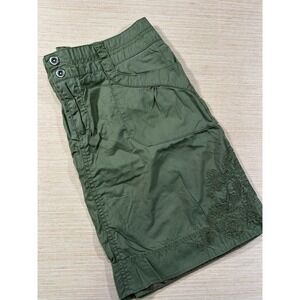 REI Embroidered A-Line Hiking Skirt Womens Size 6 Olive Green Pockets Outdoor